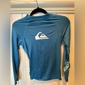Quiksilver Boys SIZE 12 Medium Youth Blue Athletic Board Shirt